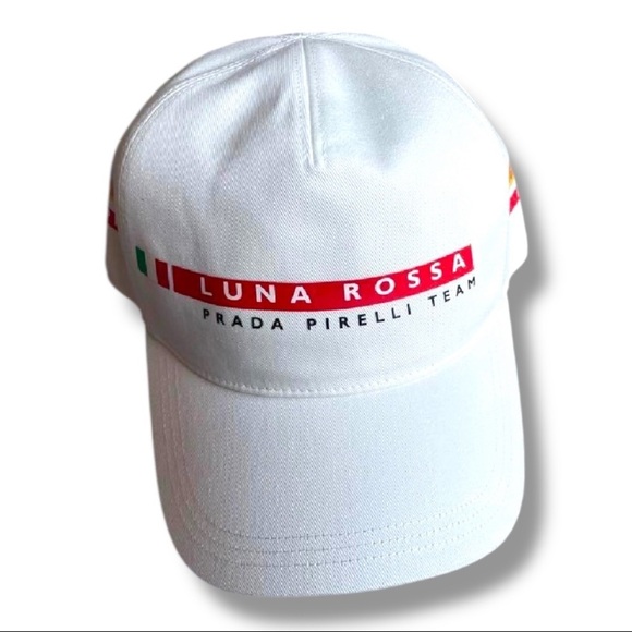 Prada Luna Rossa Pirelli Team White Cotton Baseball Cap Hat XXS NWT main image 5